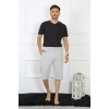Moda Çizgi Erkek Pamuk Gri Kapri 27480