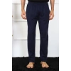 Moda Çizgi Erkek Pamuk Lacivert Tek Alt Pijama 27495
