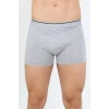 Moda Çizgi Erkek Pamuk Likralı Boxer Gri 40133
