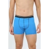 Moda Çizgi Erkek Pamuk Likralı Boxer Mavi 40133