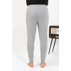 Moda Çizgi Erkek Pamuk Tek Alt Pijama Gri 27551