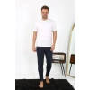 Moda Çizgi Erkek Pamuk Tek Alt Pijama Lacivert 27551
