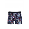 Moda Çizgi Erkek Penye Likralı Desenli Boxer 40114