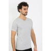 Moda Çizgi Erkek V Yaka Gri Penye Atlet 6560