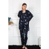 Moda Çizgi Kadın 3lü Sabahlık Takım 16105