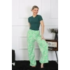 Moda Çizgi Kadın Bol Paça Penye Alt Üst Takım 5503