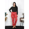 Moda Çizgi Kadın Büyük Beden Tek Alt Pijama 27503