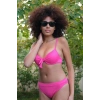 Moda Çizgi Kadın Destekli Fiyonklu Alt Üst Fuşya Bikini Takım 35008