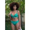 Moda Çizgi Kadın Destekli Fiyonklu Alt Üst Yeşil Bikini Takım 35008