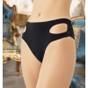 Moda Çizgi Kadın Fantezi Siyah Tanga Külot 8026