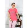 Moda Çizgi Kadın Kısa Kol Penye Pijama Takımı 4211
