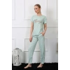 Moda Çizgi Kadın Kısa Kol Pijama Takım 4140