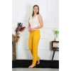 Moda Çizgi Kadın Pamuk Penye Tek Alt Pijama Sarı 27513