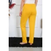 Moda Çizgi Kadın Pamuk Penye Tek Alt Pijama Sarı 27513