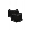 Moda Çizgi Kadın Pamuklu 2li Boxer Siyah 40265