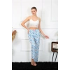 Moda Çizgi Kadın Pamuklu Alt Pijama 27469