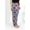 Moda Çizgi Kadın Pamuklu Büyük Beden Alt Pijama 27557 Somon