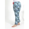 Moda Çizgi Kadın Pamuklu Büyük Beden Alt Pijama 27558 Mavi