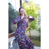 Moda Çizgi Kadın Penye Bol Paça Pijama Takım 4123