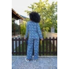 Moda Çizgi Kadın Penye Bol Paça Pijama Takım 4125