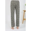 Moda Çizgi Kadın Penye Desenli Tek Alt Pijama 27533 Haki