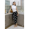 Moda Çizgi Kadın Penye Desenli Tek Alt Pijama 27556