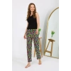 Moda Çizgi Kadın Penye Smile Desenli Tek Alt Pijama 27537