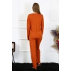 Moda Çizgi Kadın Penye Uzun Kol Patlı Pijama Takım 4168