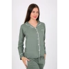 Moda Çizgi Kadın Penye Uzun Kol Pijama Takım 2775