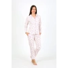 Moda Çizgi Kadın Penye Uzun Kol Pijama Takım 2776