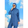 Moda Çizgi Kadın Tam Tesettür İndigo Mayo 31060