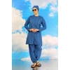 Moda Çizgi Kadın Tam Tesettür İndigo Mayo 31060