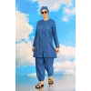 Moda Çizgi Kadın Tam Tesettür İndigo Mayo 31060