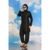 Moda Çizgi Kadın Tam Tesettür Siyah Mayo 31060