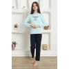 Moda Çizgi Kız Çocuk Penye Pijama Takım 20421