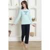 Moda Çizgi Kız Çocuk Penye Pijama Takım 20421