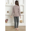 Moda Çizgi Kız Çocuk Penye Pijama Takım 20424
