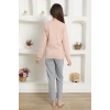 Moda Çizgi Kız Çocuk Penye Pijama Takım 20425