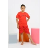 Moda Çizgi Kız Çocuk Şortlu Kısa Kol Penye Pijama Takım 20431