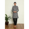 Moda Çizgi Tam Tesettür Dijital Desenli Mayo 31037