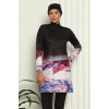 Moda Çizgi Tam Tesettür Dijital Desenli Mayo 31042