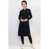 Moda Çizgi Tunik Gömlek Lacivert