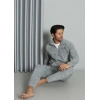 Moda Çizgi WelSoft Polar Fermuarlı Erkek Pijama Takımı 6840