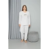 Moda Çizgi Welsoft Polar Kadın Büyük Beden Pijama Takımı 808050