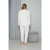 Moda Çizgi Welsoft Polar Kadın Büyük Beden Pijama Takımı 808050