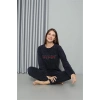 Moda Çizgi Welsoft Polar Kadın Pijama Takımı 8517
