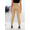 Moda Çizgi Yüksek Bel Pantolon Taş