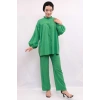 Moda Çizgili Robalı İkili Takım Yeşil