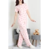 Modal Alt Üst Aynı Pijama Takımı Kalpli - 782.1287.