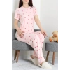 Modal Alt Üst Aynı Pijama Takımı Kalpli - 782.1287.